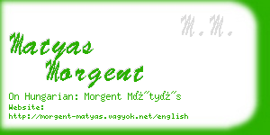 matyas morgent business card